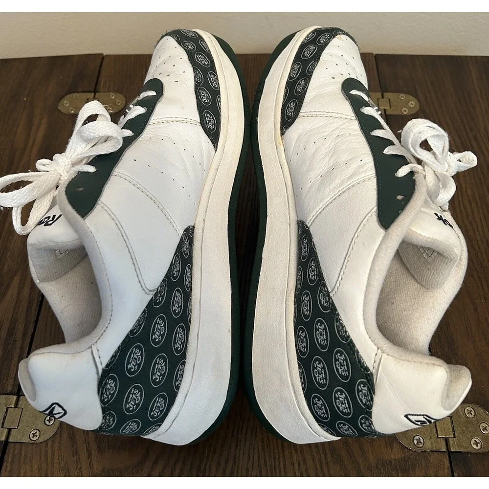 Reebok Men's Size 12 White/Green New‎ Jets Team Sneakers